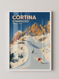 Cortina Skigebiet Retro