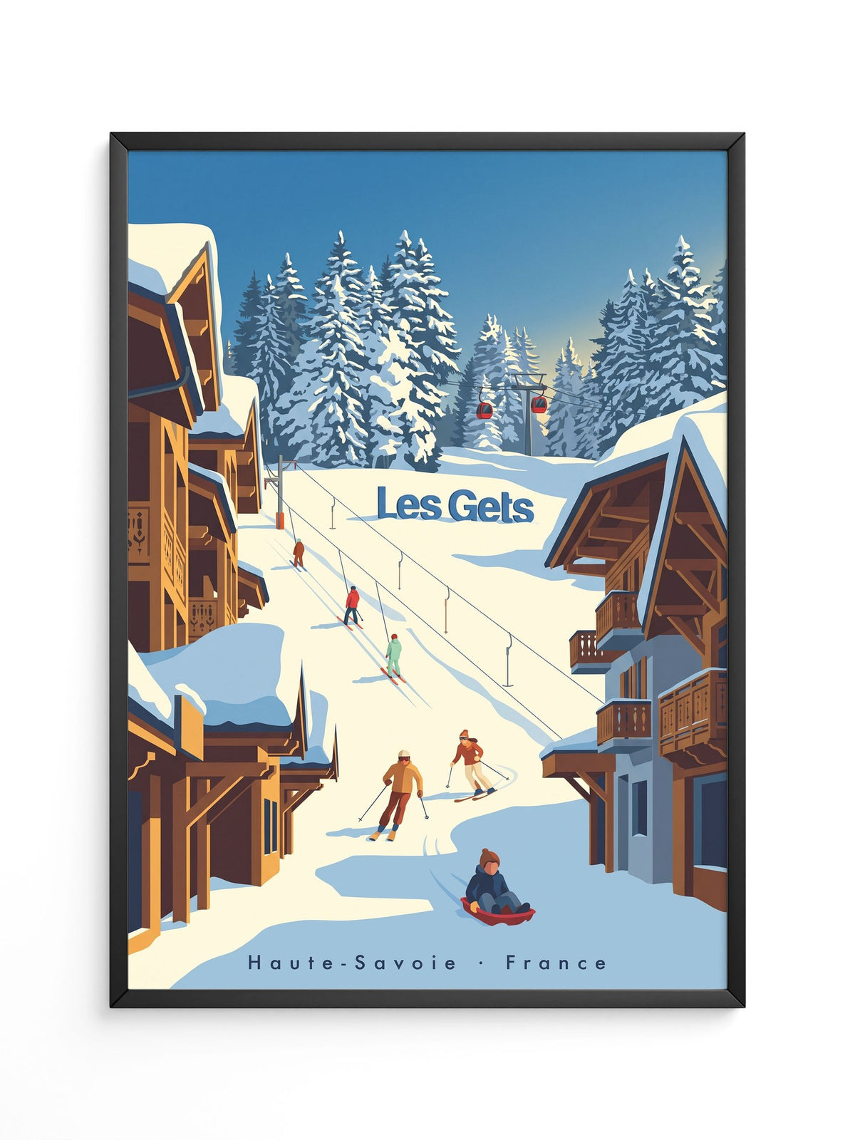 Winterliche Skiszene