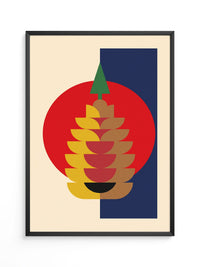 Abstrakte Form Rot & Blau