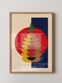 Abstrakte Form Rot & Blau