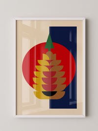 Abstrakte Form Rot & Blau