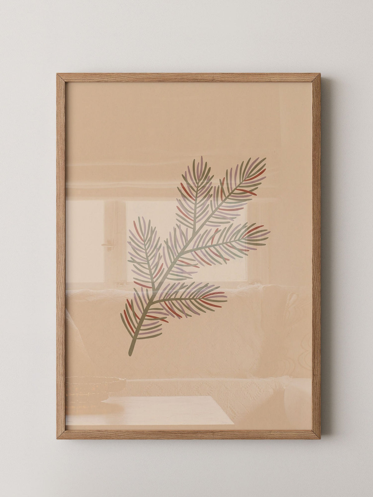 Minimalistisches Tannenzweig