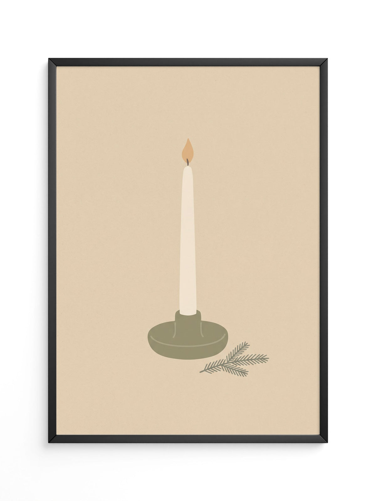 Kerze Minimalistisch Illustration