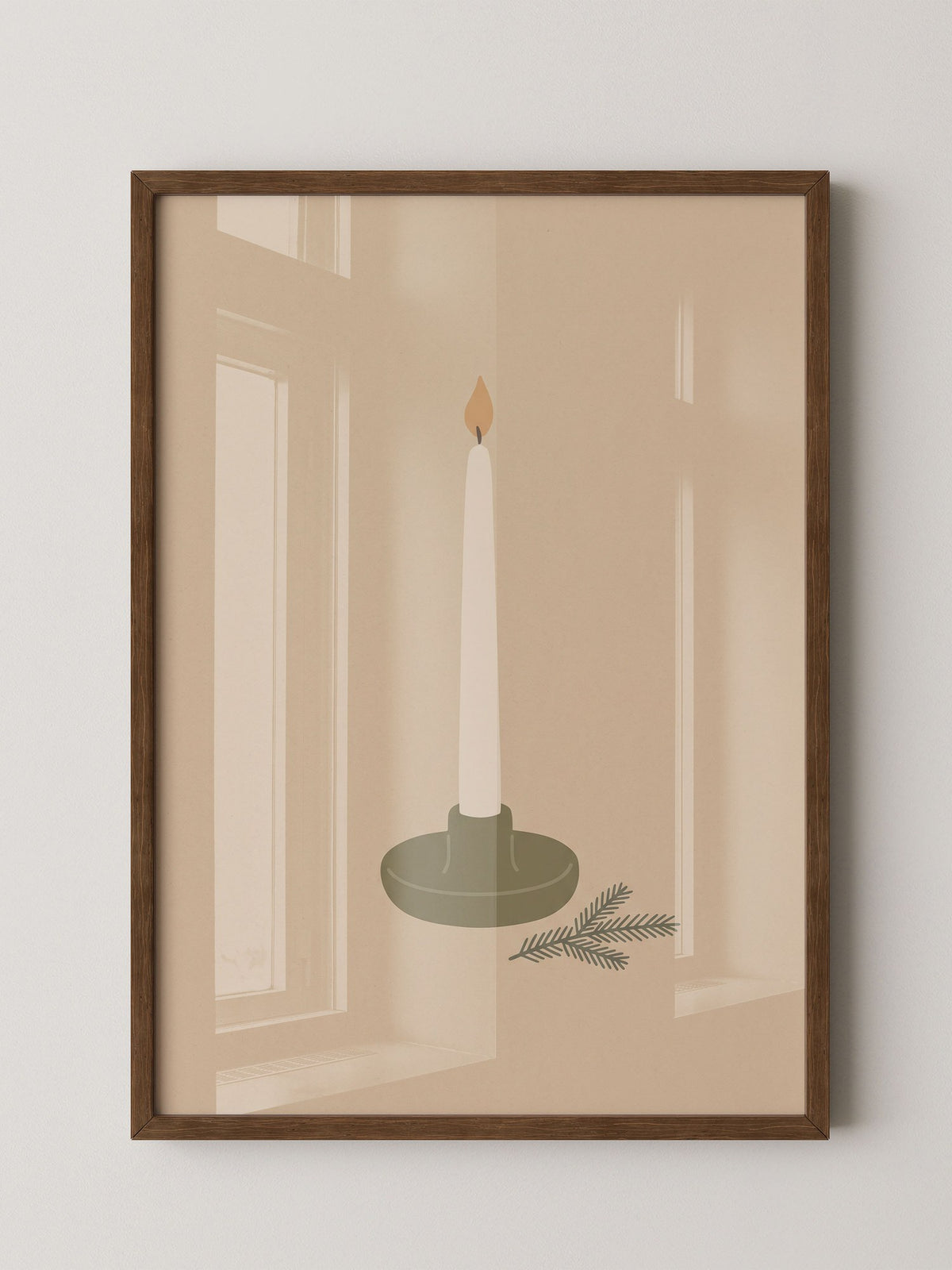 Kerze Minimalistisch Illustration