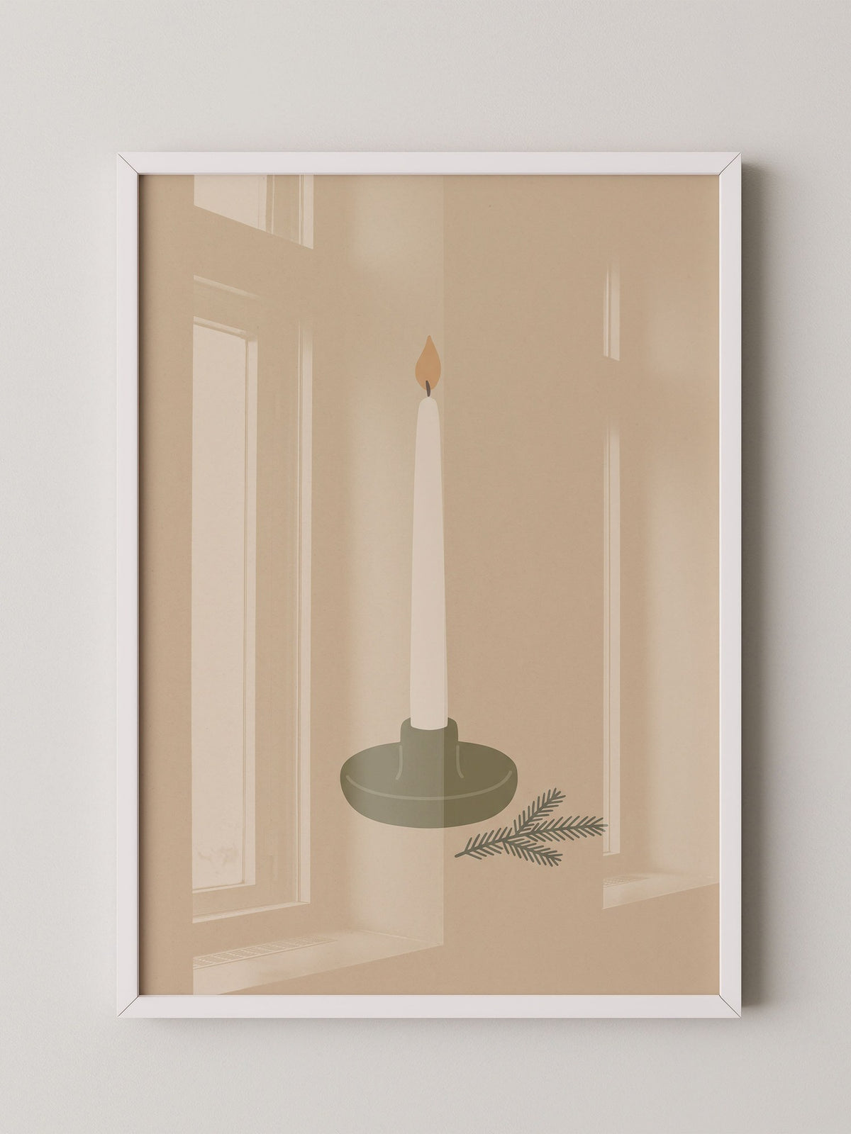 Kerze Minimalistisch Illustration