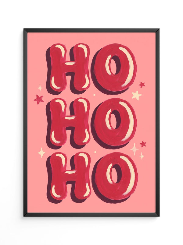 Typografie Weihnachten Rosa