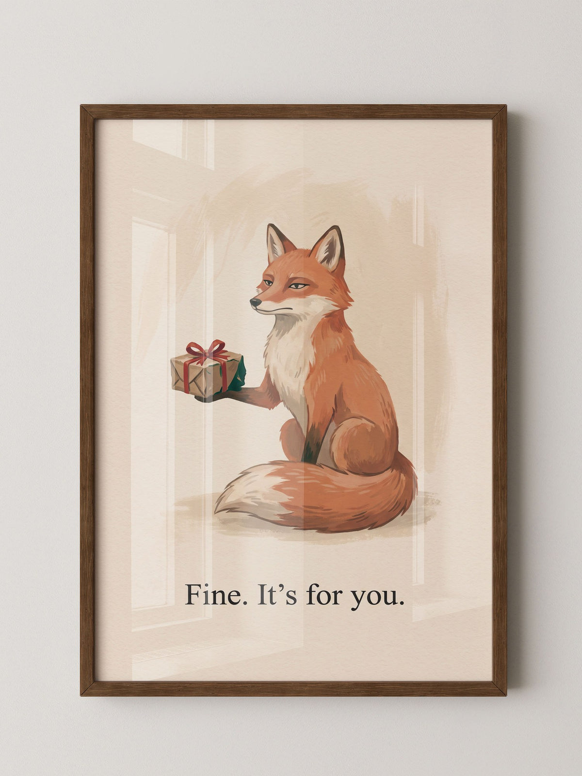 Fuchs Geschenk Illustration