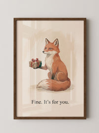 Fuchs Geschenk Illustration