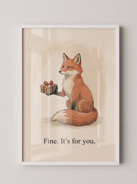 Fuchs Geschenk Illustration