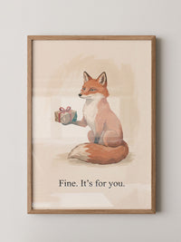 Fuchs Geschenk Illustration
