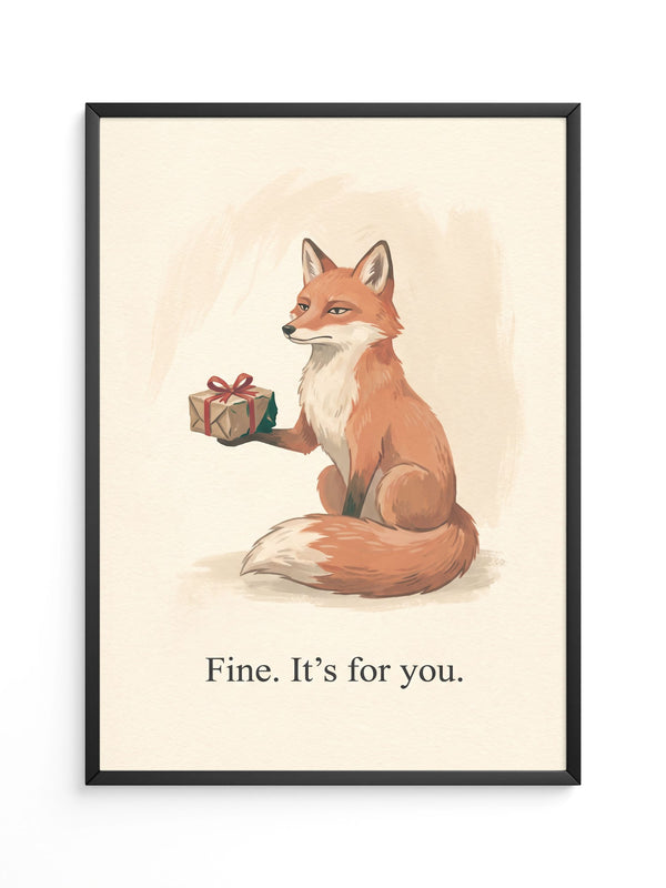 Fuchs Geschenk Illustration