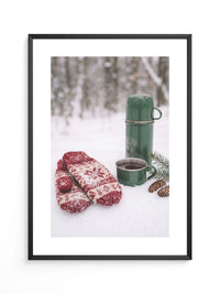 Thermoskanne Winterwald Schnee