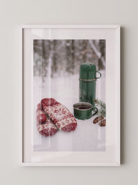 Thermoskanne Winterwald Schnee