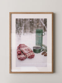 Thermoskanne Winterwald Schnee