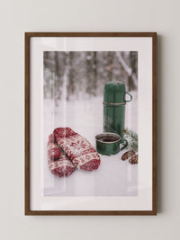 Thermoskanne Winterwald Schnee