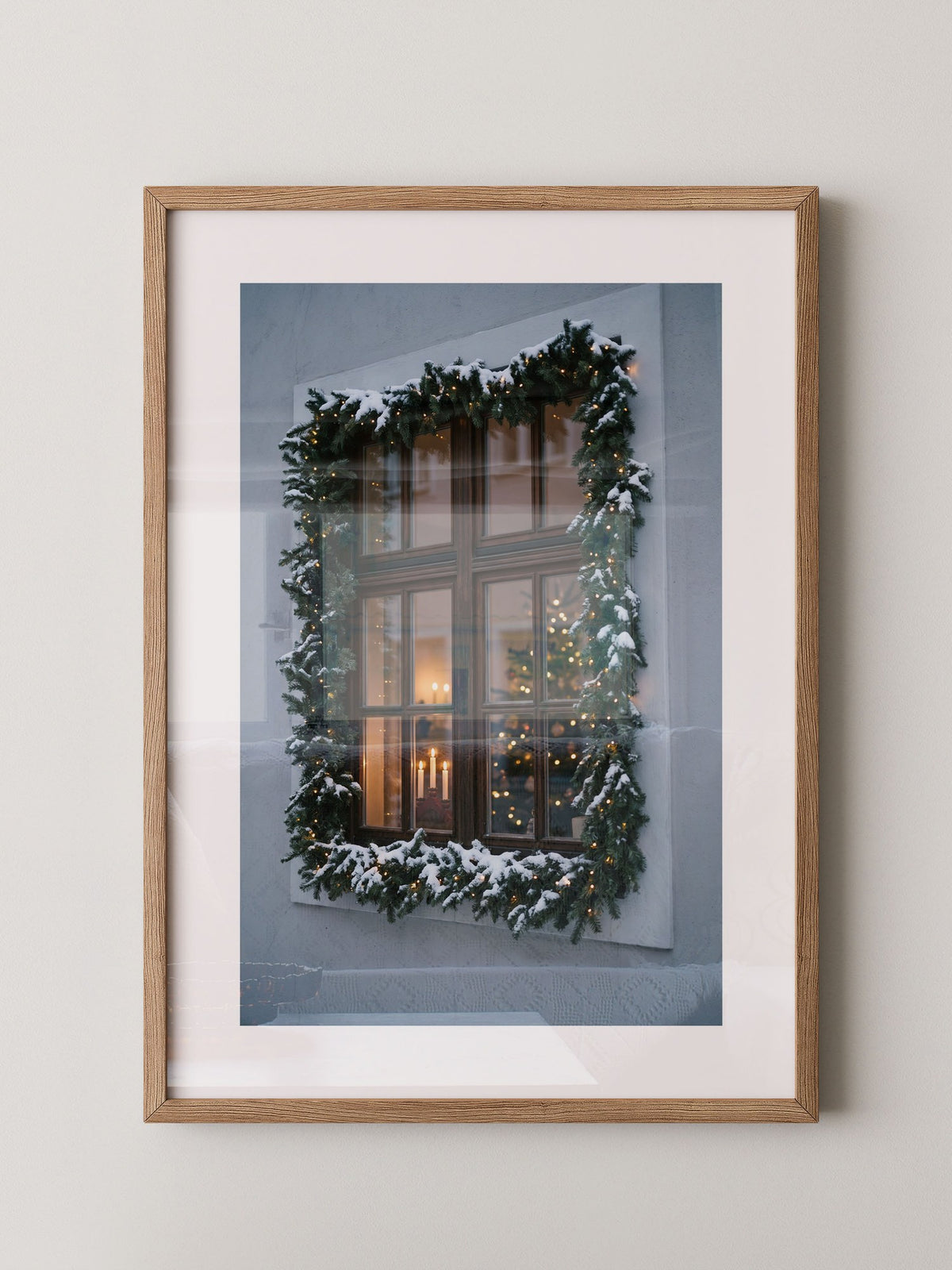 Festliches Fenster Schnee