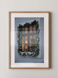 Festliches Fenster Schnee
