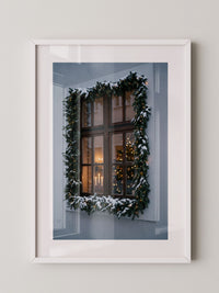 Festliches Fenster Schnee