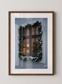 Festliches Fenster Schnee