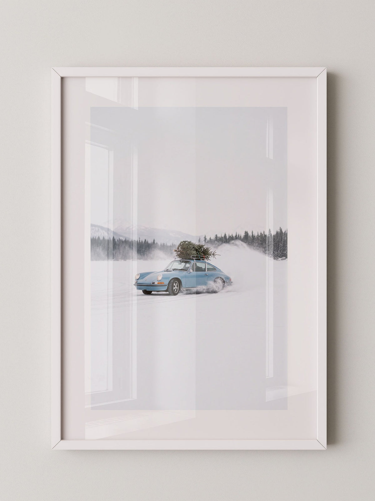 Sportwagen Winterfahrt Blau