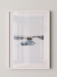 Sportwagen Winterfahrt Blau