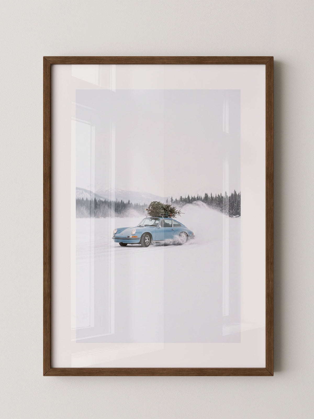 Sportwagen Winterfahrt Blau