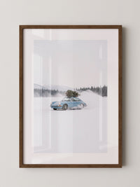 Sportwagen Winterfahrt Blau