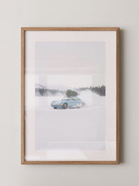 Sportwagen Winterfahrt Blau