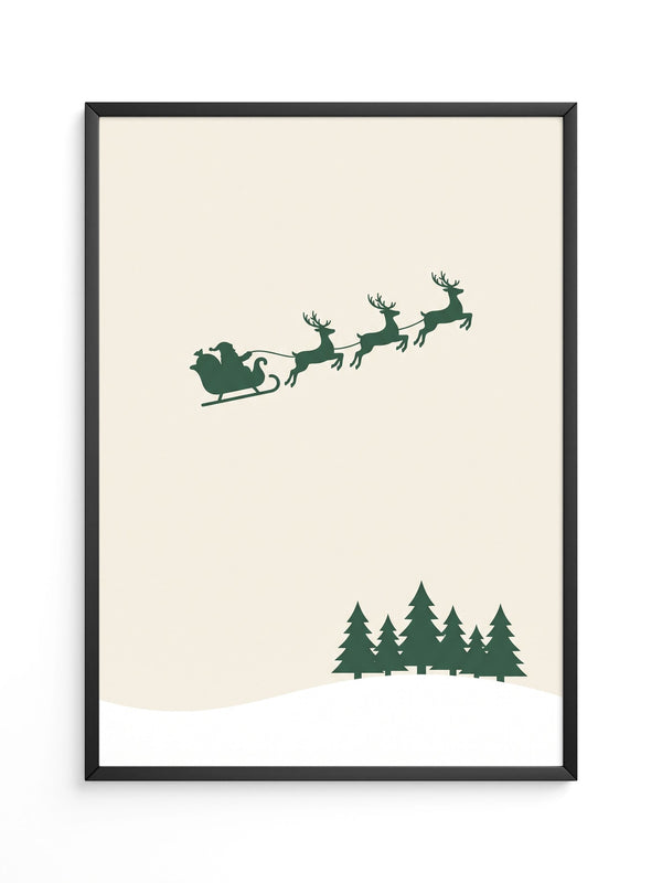 Weihnachtsschlitten Silhouette