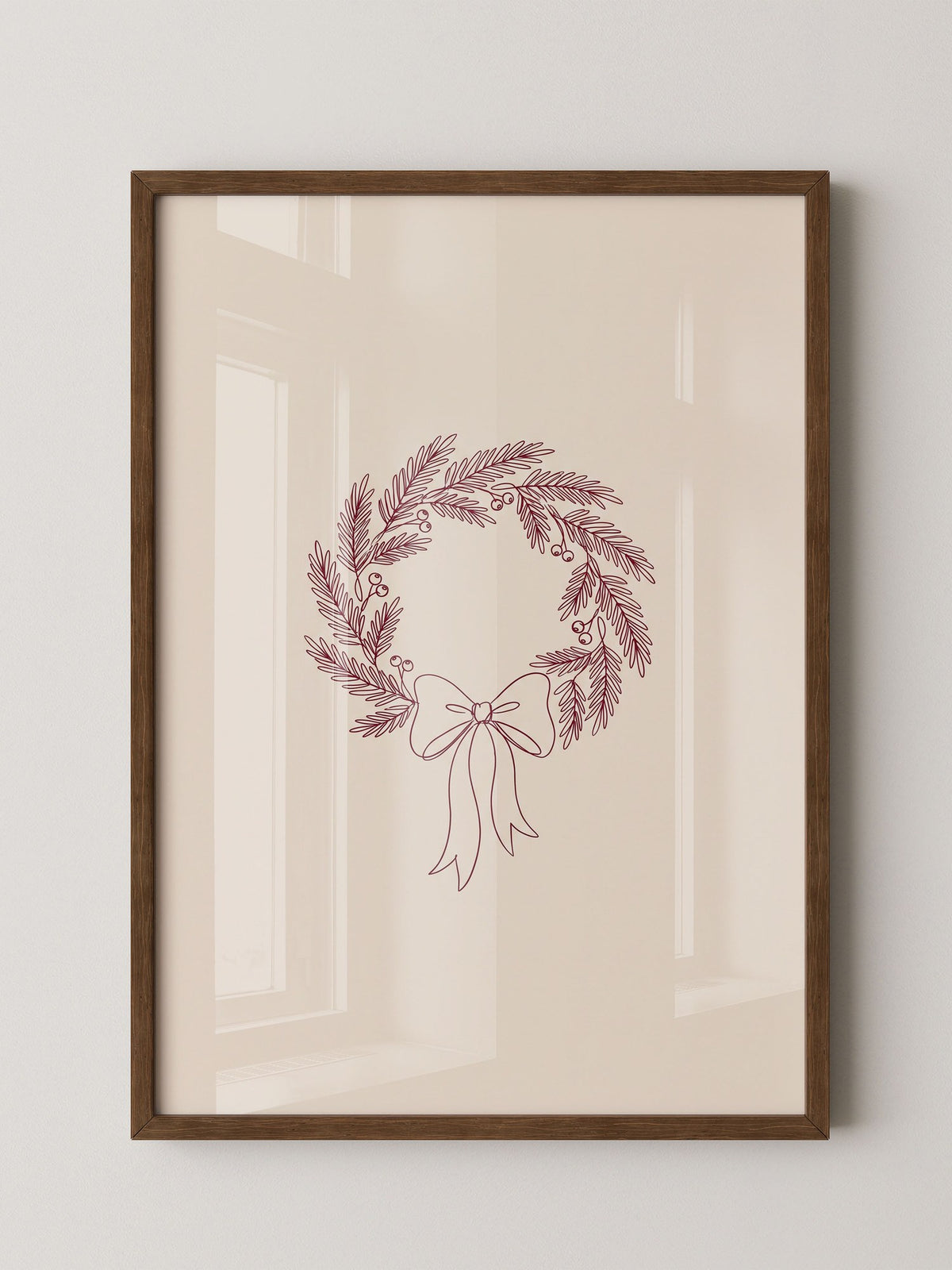 Minimalistischer Weihnachtskranz