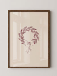 Minimalistischer Weihnachtskranz