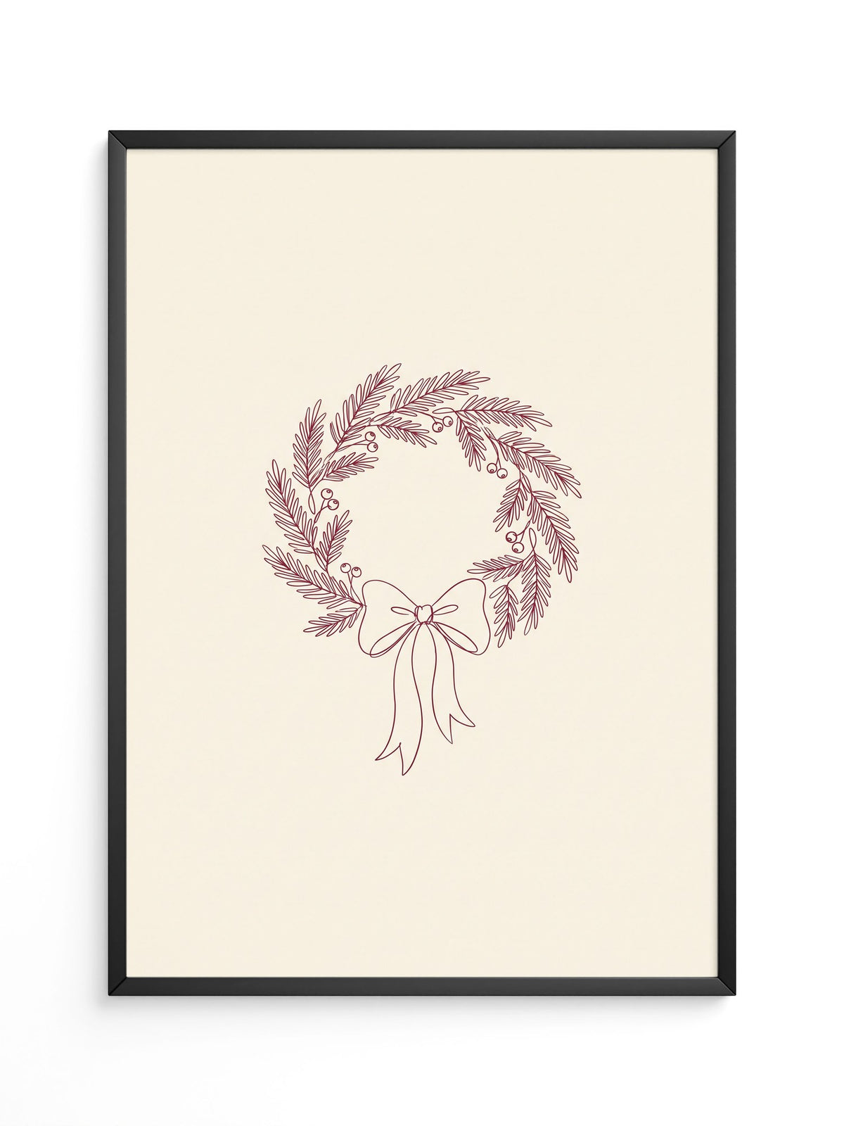 Minimalistischer Weihnachtskranz