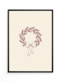 Minimalistischer Weihnachtskranz