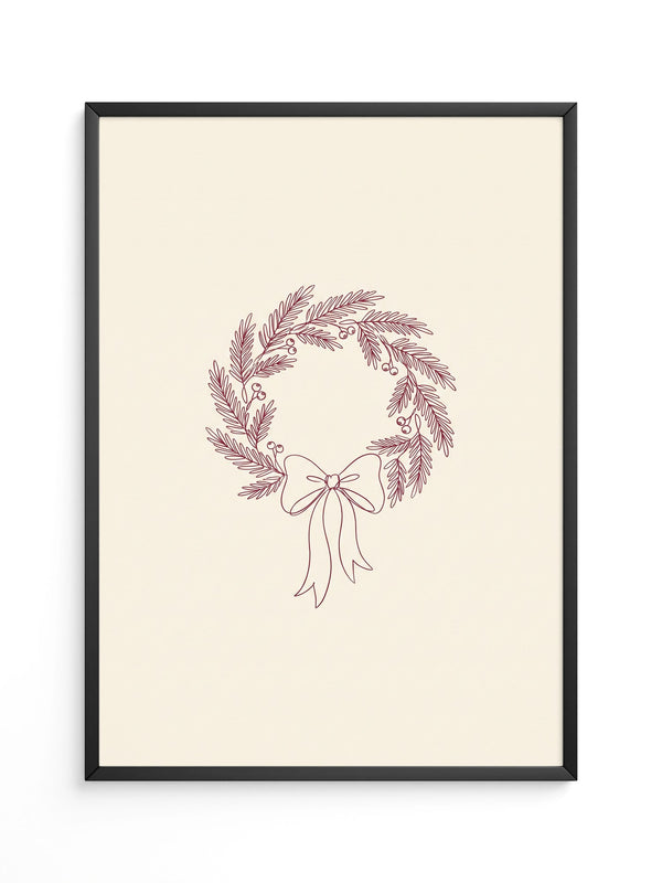 Minimalistischer Weihnachtskranz