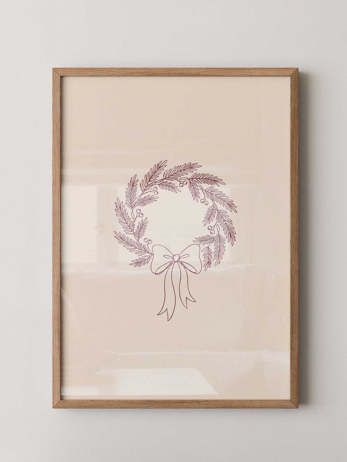 Minimalistischer Weihnachtskranz