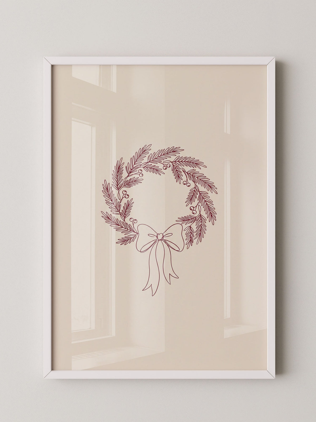 Minimalistischer Weihnachtskranz
