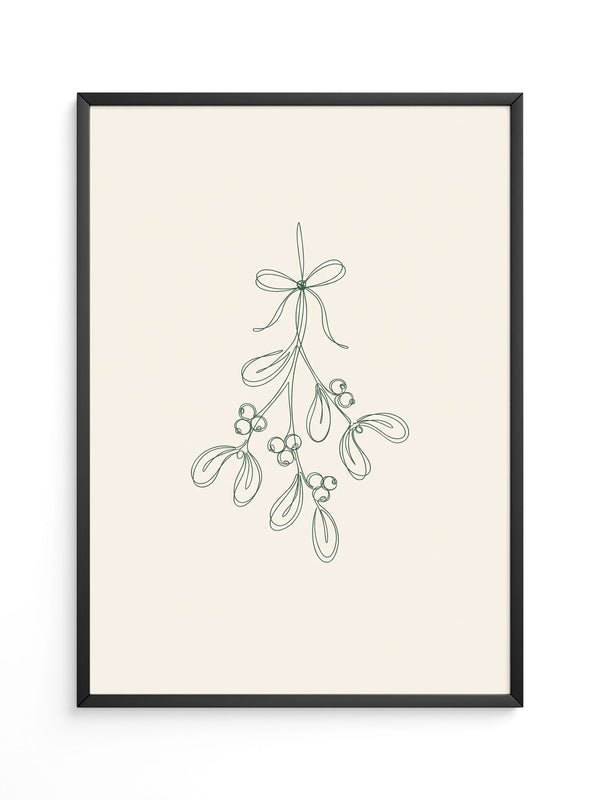 Minimalistische Mistelzweige