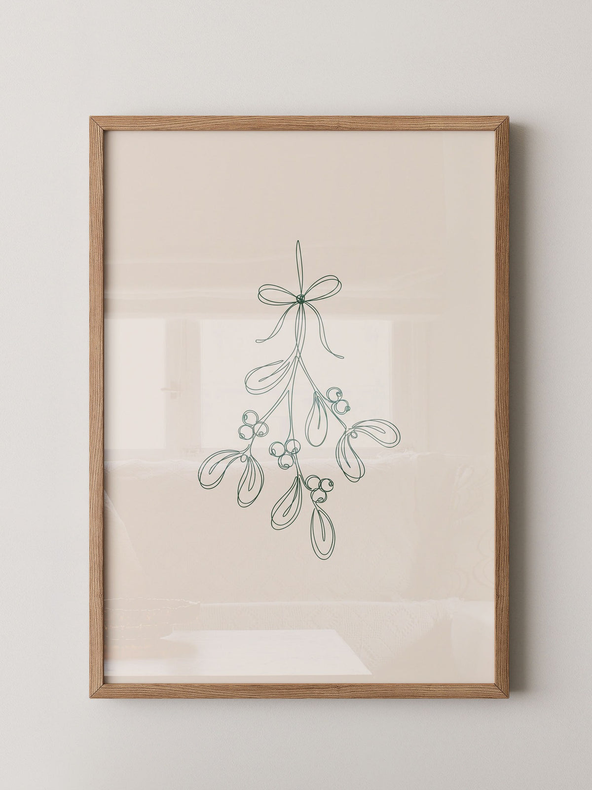 Minimalistische Mistelzweige