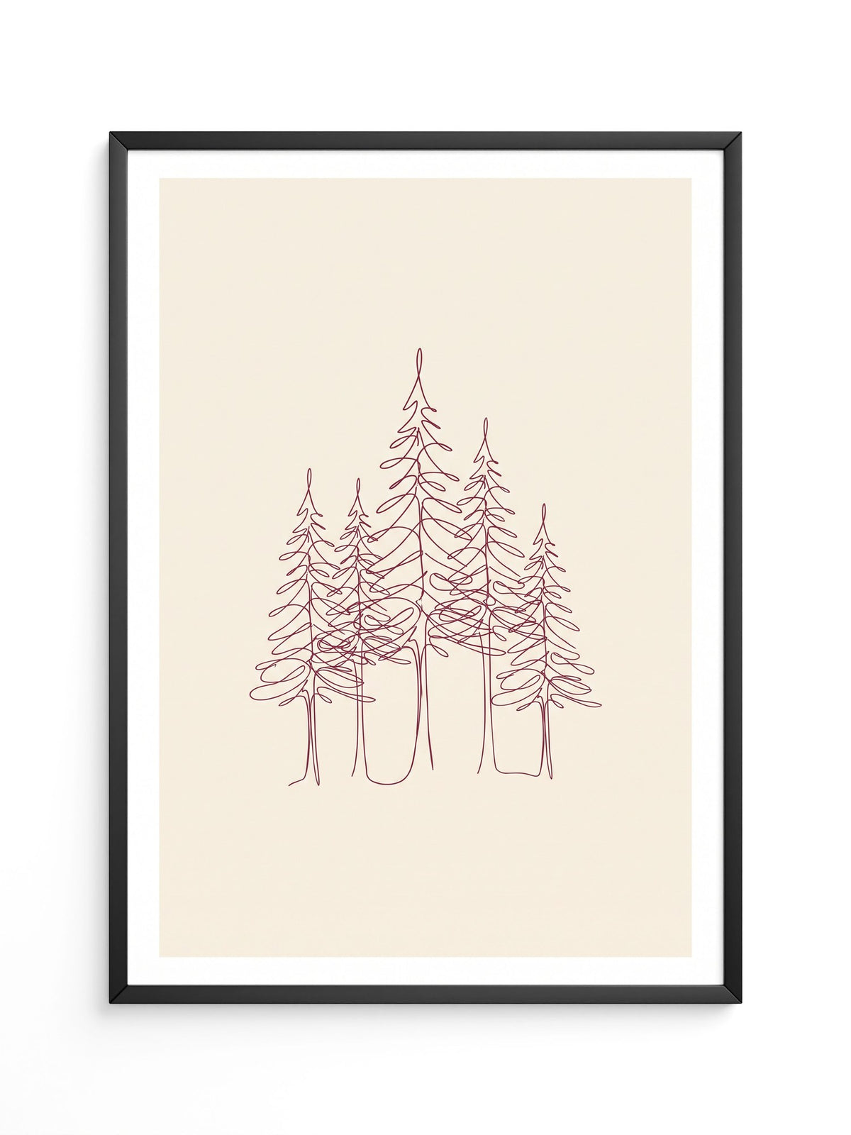 Waldfichten Linienbild