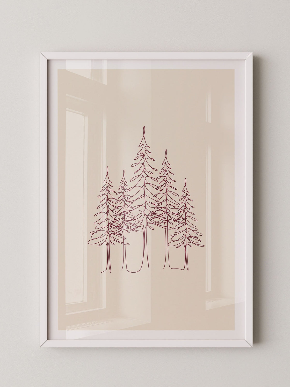 Waldfichten Linienbild