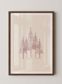 Waldfichten Linienbild