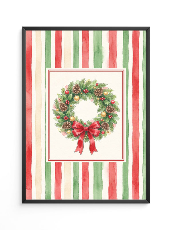 Weihnachtlicher Kranz Aquarell
