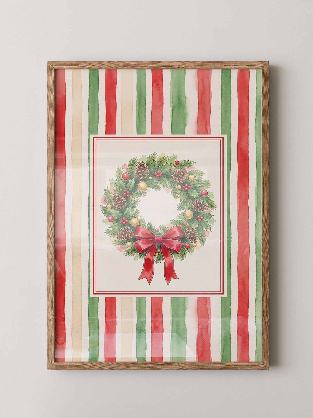 Weihnachtlicher Kranz Aquarell