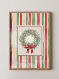 Weihnachtlicher Kranz Aquarell