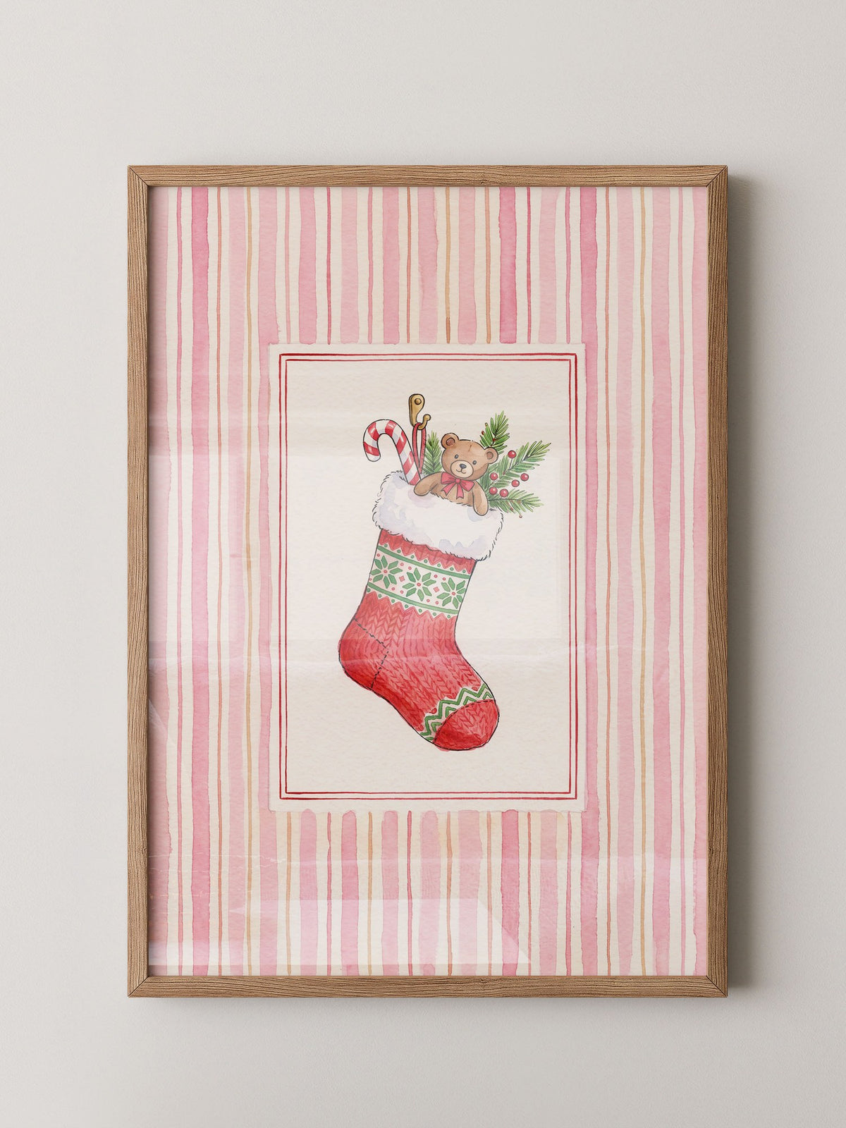 Weihnachtssocke Aquarell