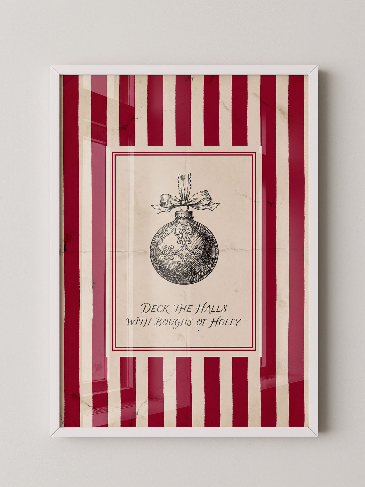Weihnachtskugel Vintage Rot