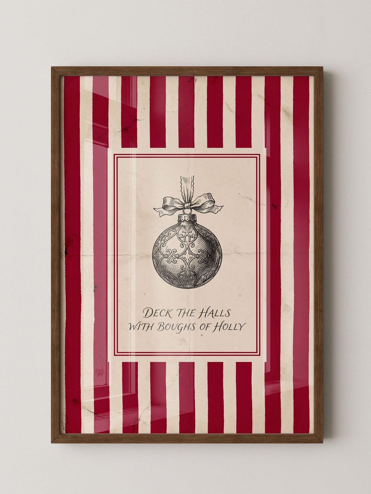 Weihnachtskugel Vintage Rot