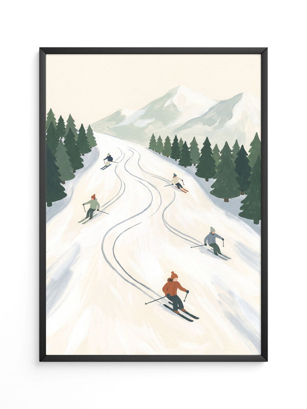 Skifahrer Winterlandschaft