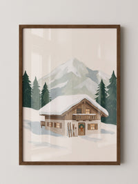 Winterhütte am Berg