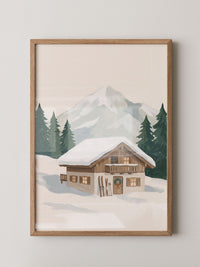 Winterhütte am Berg